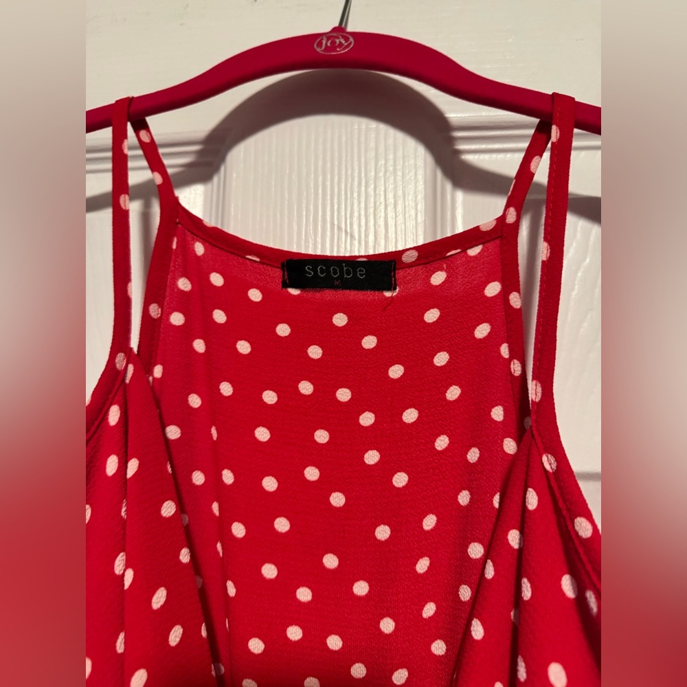 Red Polka Dot Romper M - Picture 2 of 6